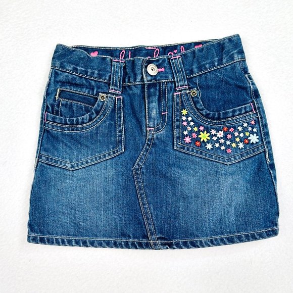 OshKosh B'gosh Girl's Denim Skort w/Embroidery - Picture 1 of 11